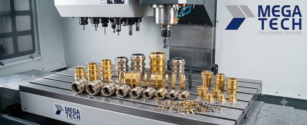 Illustrative Mega Tech product range and industrial manufacturing visual